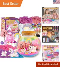 Creative Unicorn Terrarium Crafts Kit - Remote-Controlled LED Night Light Inside