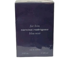 Narciso Rodriguez For Him Bleu Noir Eau de Toilette 3.3 oz / 100ml Spray NEW Sea