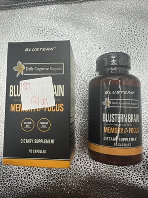 BLUSTERN Brain Helps Support Memory & Focus Learning Accuracy. 90 Caps Exp 11/25