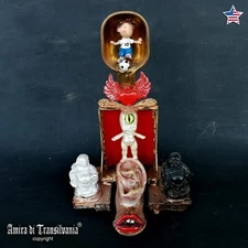 art assemblage modern original sculpture mixed media collage surrealist temple 