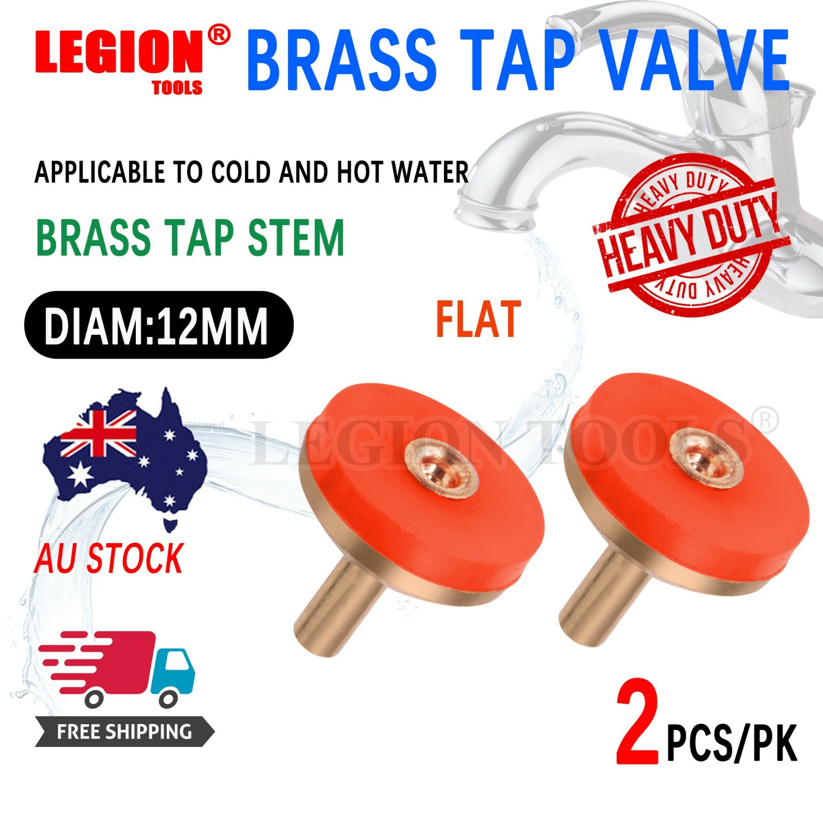 Tap Washer Kit Brass Jumper Valves 12mm Standard Cold and Hot Water