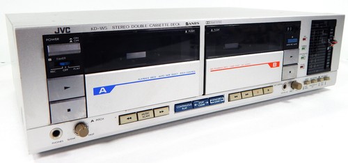 JVC KD-W5J STEREO DOUBLE DUAL CASSETTE TAPE DECK FOR PARTS PLAYER RECORDER VTG