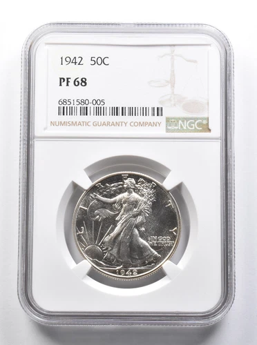 PF68 1942 Walking Liberty Half Dollar NGC *8413