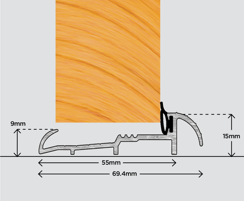 Exitex OUM 4 Weatherbar Door Threshold - 914mm - 15mm Clearance - Picture 2 of 5