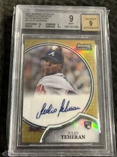 2011 Bowman Sterling Julio Teheran Gold  #5 BGS  9 MINT  Auto RC # 50 Read