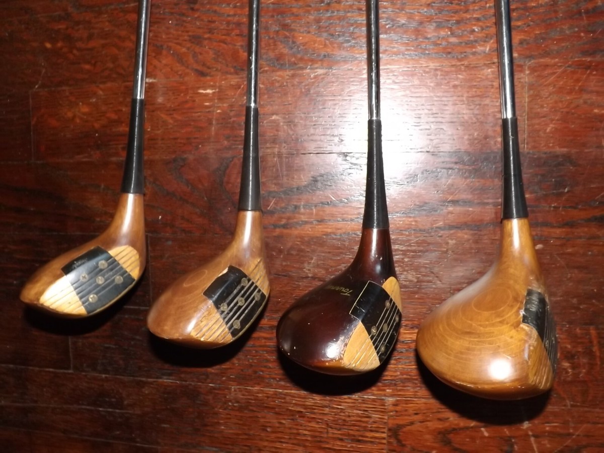 Vintage MacGregor Tourney 1974-1975 1, 3, 4, and 5 Persimmon Woods