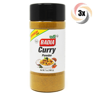 3x Shakers Badia Curry Powder Jamaican Style Seasoning | 7oz | Gluten Free