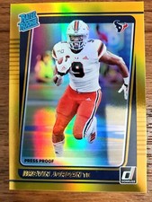 Brevin Jordan 2021 Donruss Gold Holo Press Proof Premium Stock Rated Rookie #308