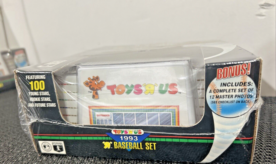 🔥Toys 'R' Us Topps Baseball Factory Sealed 1993 Set 100 Cards & 12