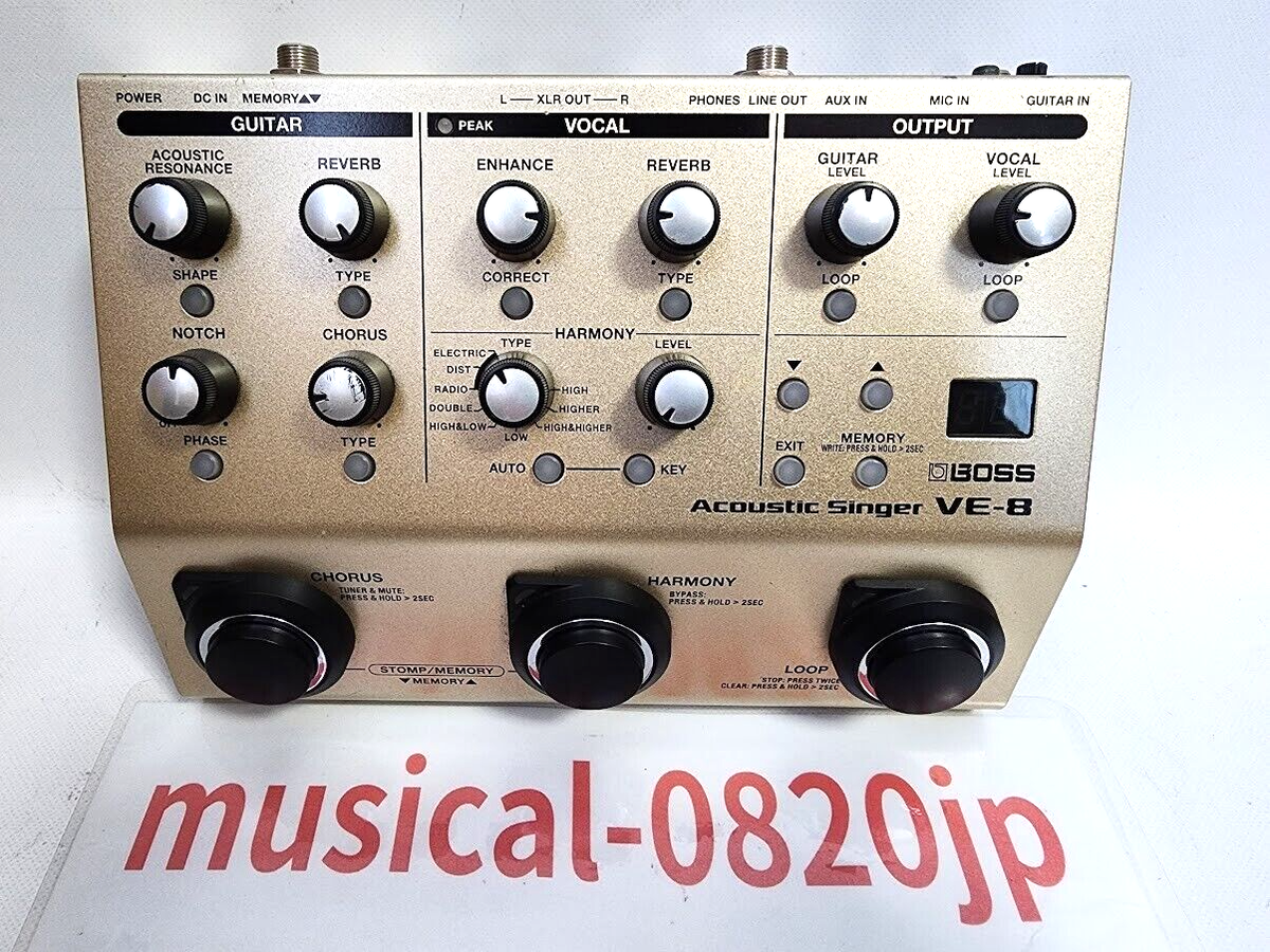 BOSS VE-8 Acoustic Multi Effects Processor Singer Authorized BOSS VE-8 Acoustic Multi Effects Processor Singer Authorized