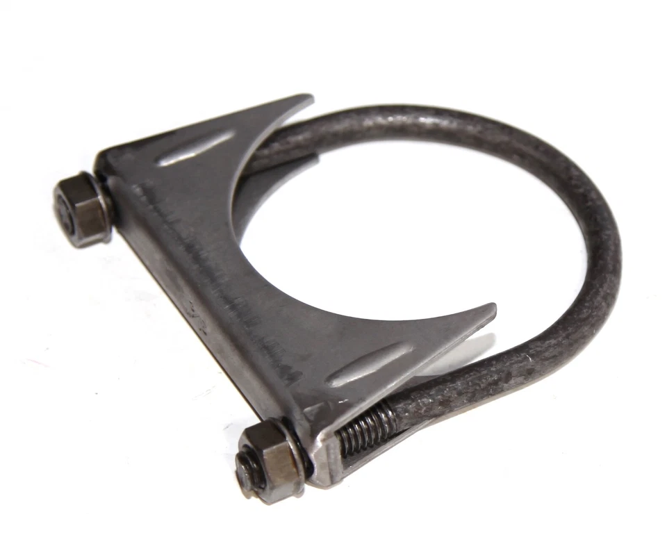 Juego de 4 piezas abrazaderas silenciadoras de perno en U de metal acero tubo de escape ID de 3,5" Foto 3 de 4