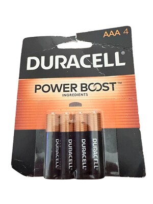Duracell, MN2400B4Z, Standard Battery, AAA, Alkaline, PK4,Black