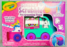 Crayola Scribble Scrubbie Pets Grooming Truck 10 Pcs , Toy Pet Playset, Kids