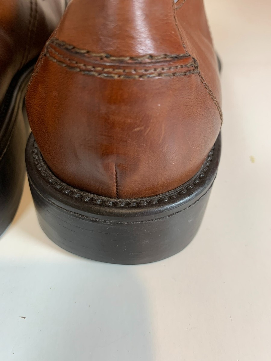 Bill Blass Mens Derby Dress Shoes Brown Square Toe Lace Up 