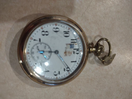 Elgin antique pocket watch with second hand gold filled