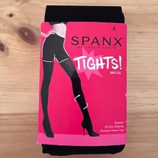 NWT Spanx Luxe Leg Tights Size E (195-265 Pounds) Shaper Very Black Style FH3915