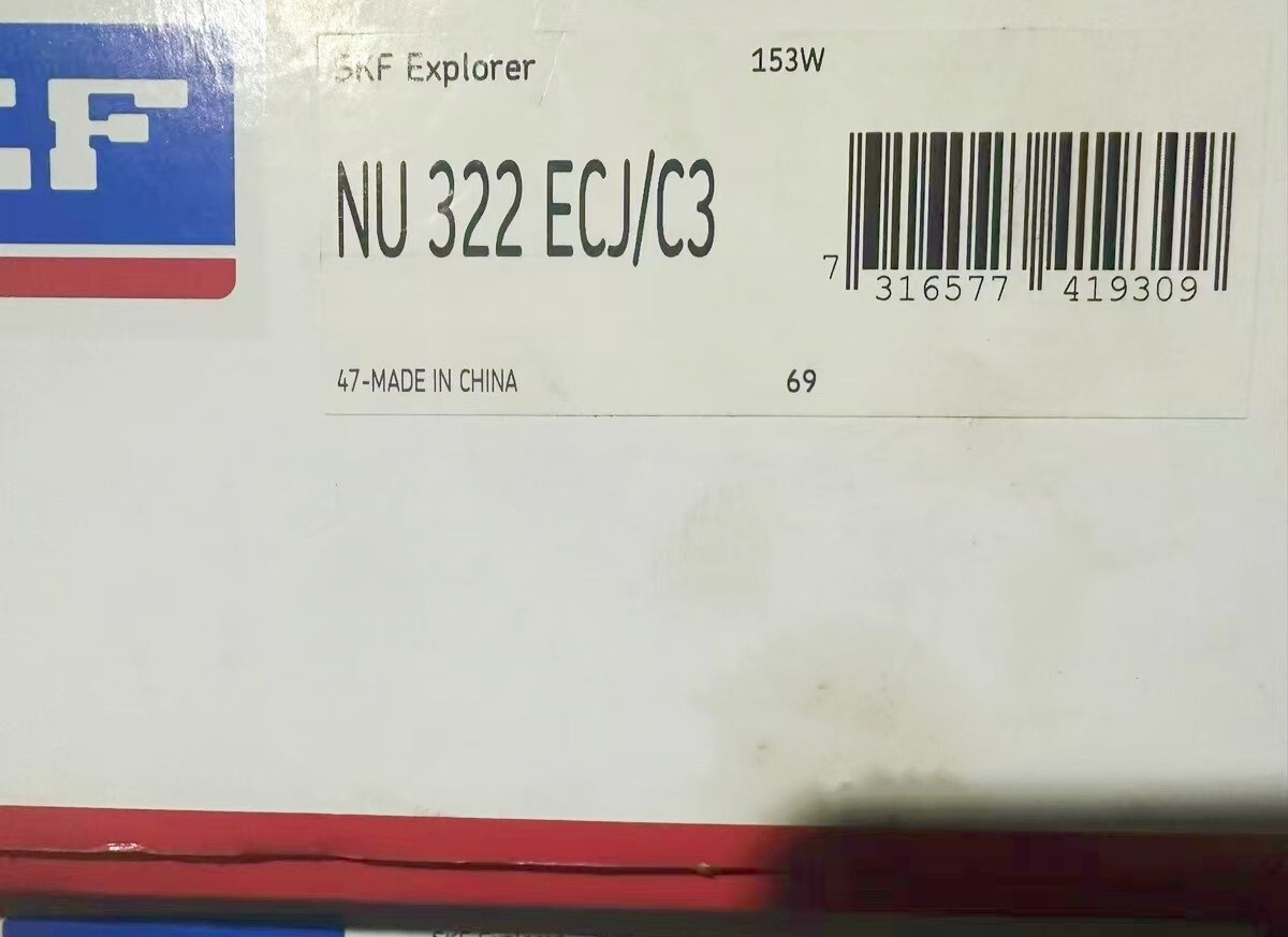 NEW SKF NU 322 ECJ/C3 single row cylindrical roller bearing 1PCS #NN