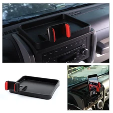 Dashboard Phone Bracket Mount Storage Tray for Jeep Wrangler JK 2007-2010 Black