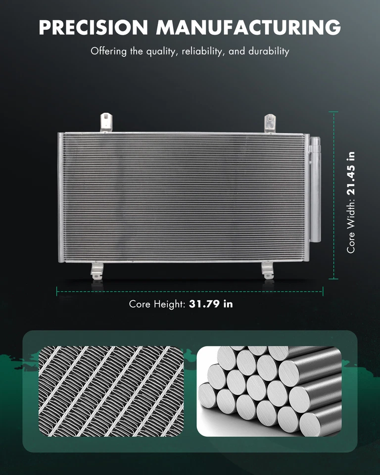 Aluminum AC Condenser 4244 For 2013-2018 Toyota Avalon 2012-2017 Toyota Camry - Image 2 of 4