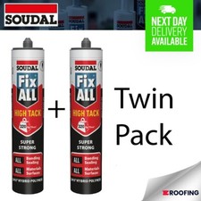 Soudal Fix All High Tack Hybrid Polymer Sealant Adhesive WHITE 290ml *TWIN PACK*