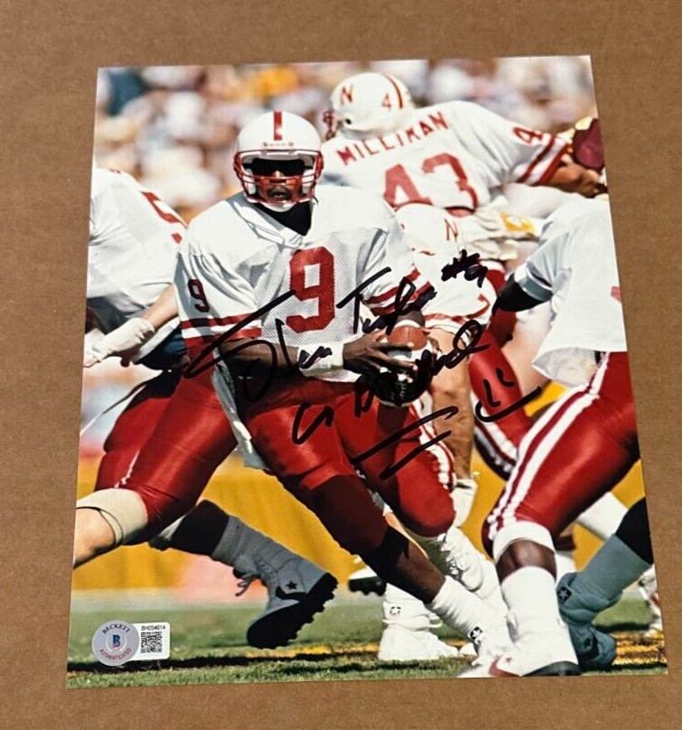 STEVE TAYLOR Autographed Signed Nebraska Cornhuskers NEBRASK CORNHUSKERS 8X10 PHOTO BECKETT COA AUTHENTIC 