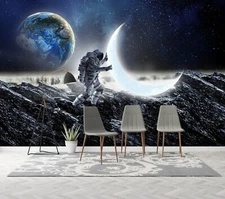 3D Cosmic Moon G3559 Wallpaper Wall Murals Removable Self-adhesive Erin