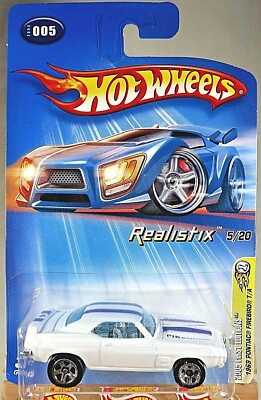 2005 Hot Wheels #5 First Editions 5/20 1969 PONTIAC FIREBIRD T/A White Variant 