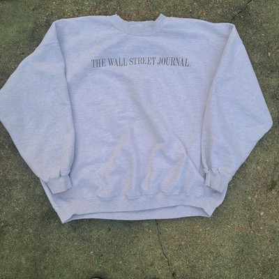 Vintage Wall Street Journal 90s Long Sleeve Crewneck Sweatshirt New York NYC 2XL