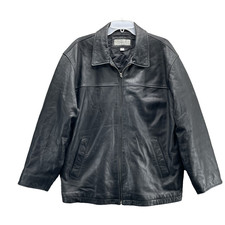 Chereskin 100 Leather Jacket Mens Large Insulate Moto Biker Y2K 90s Grunge Coat