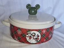 Zrike Brands Christmas Mickey Mouse Kitchen Casserole Dish 6" Width X 3" Deep