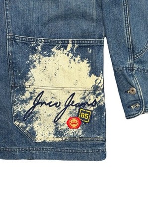 Vintage 1990's JNCO Denim Jacket Graffiti Spellout Graphic
