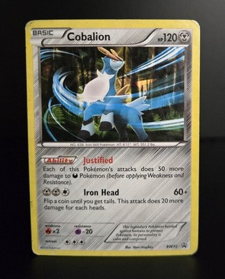 Pokémon TCG - COBALION - BW72 - CRACKED ICE HOLO PROMO - BLACK & WHITE 2012 - MP