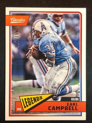 2018 Panini Classics - Legends Earl Campbell #192 Red Back /299