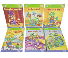 Leap Frog Tag Books Lot Of 6 Learning Books Vowels with case