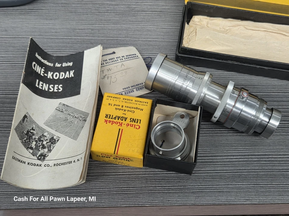 Lente de cine Kodak Anastigmat 63 mm f/2,7 montaje en S en caja Foto 2 de 4