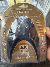 Monster Cable Ultra HD Gold High Speed HDMI Cable 1080p 4K UHD -12ft. Open Box