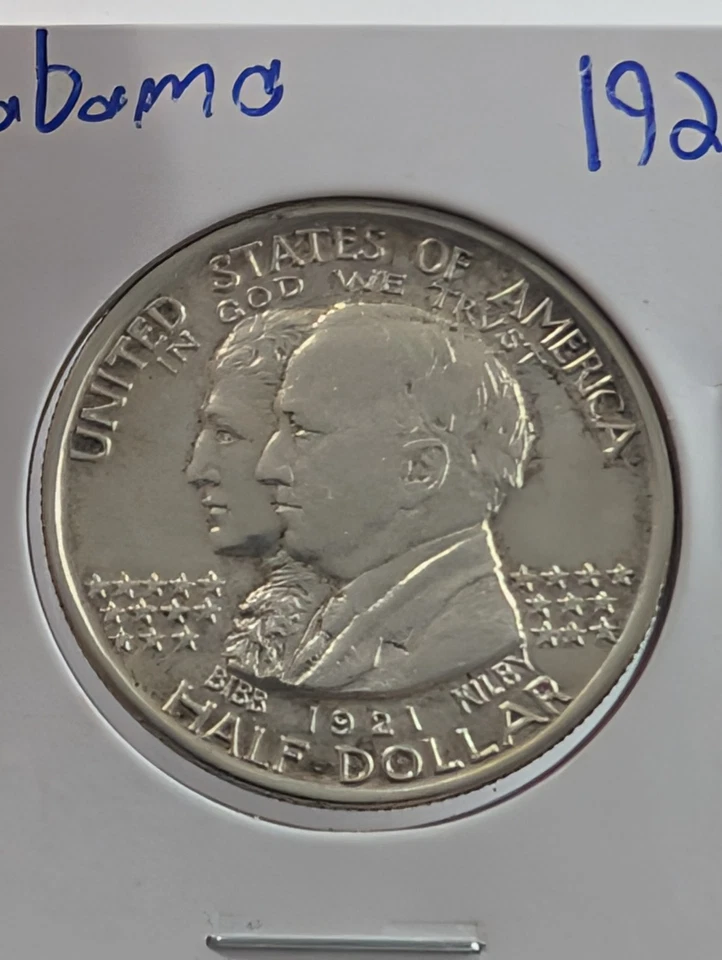 1921-P Philadelphia Alabama Centennial Commemorative Silver Half Dollar  - Image 2 of 4