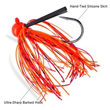 5PCS Weedless Football Jig Bait Rubber Skirt Fishing Lure Tackle Kit 7/10/14/21g
