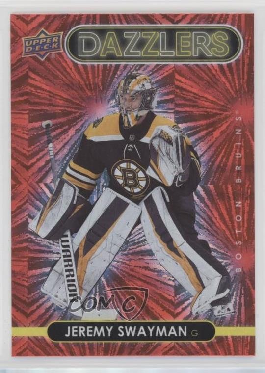 2021-22 Upper Deck Series 1 Dazzlers Red Jeremy Swayman #DZ-4 03uh