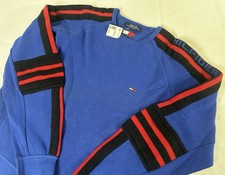 NWT Tommy Jeans Sweater Men  s XL Crew Blue Red Long Sleeve Hilfiger Sport