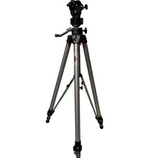 Bogen 3051 Professional Tripod with 3063 Fluid Head Manfrotto Italy Heavy Duty