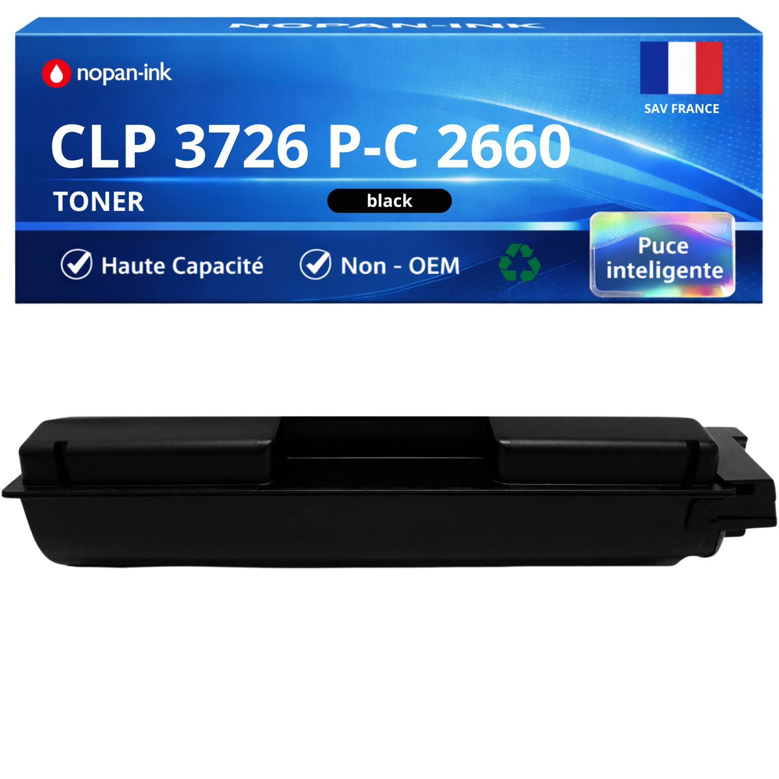Toner noir P-C 2660 compatible Triumph Adler pour rapports de bureau