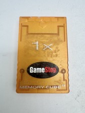 Game Stop - Nintendo GameCube - 1X - Memory Cube - Memory Card - Orange