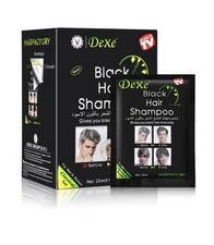 2x Instant Black Hair Shampoo DEXE 5 mins Instant Dye Permanent Hair Colour10PCS