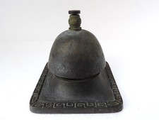 Rare insolite ancienne cloche de bureau d'hôtel japonaise en bronze époque Meiji hauteur 3 1/8"