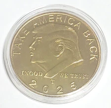 2025 Donald Trump Coin - Take America Back Gold Plated + Case FREE SHIP FROM USA