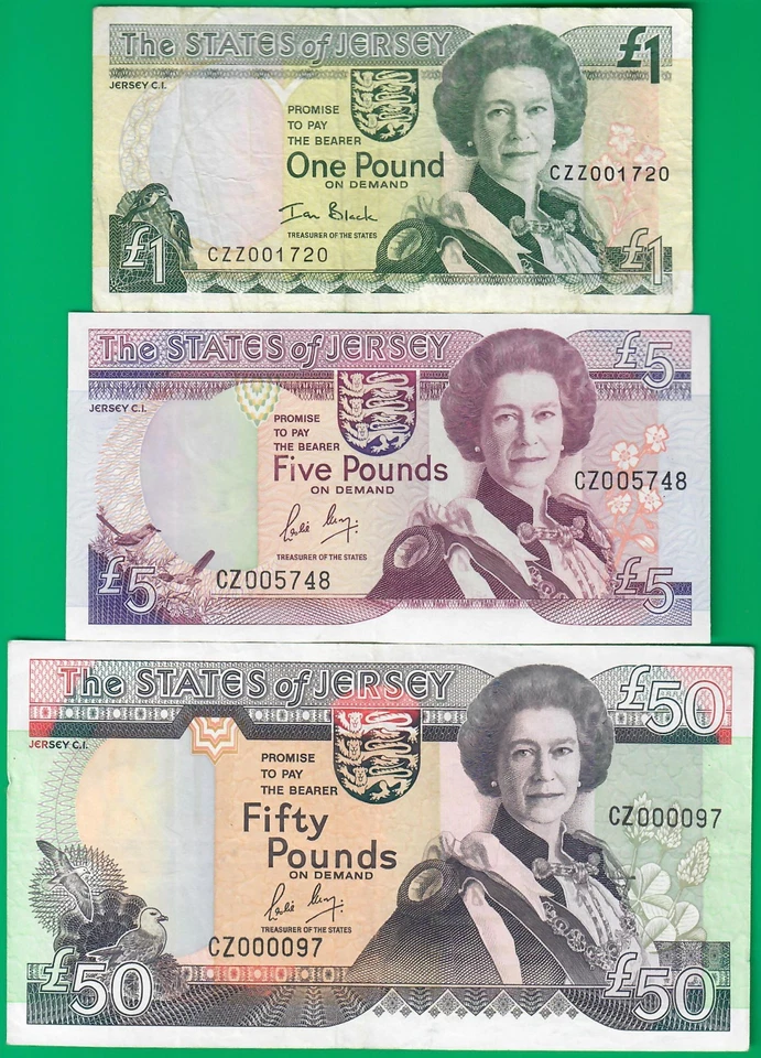 Jersey trio of replacements, w/ examples for P16, 19 & 26b & the fiver being UNC - Image 2 of 3