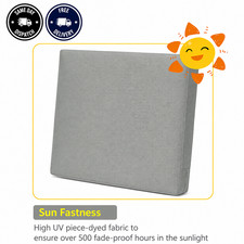 Outdoor Rattan Cushion Cover Water Resistant Garden Chair Seat Replacement Cover