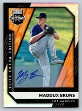 Maddux Bruns 2021 Panini Elite Extra Edition Auto Los Angeles Dodgers #29