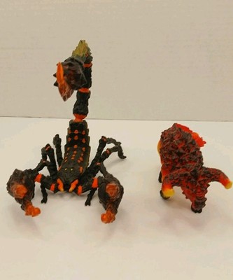 Eldrador Creatures Lava Scorpion and Fire Bull  Figures Schleich